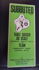 VINTAGE SUBBUTEO THE FOOTBALL GAME TABLE SOCCER  00 SCALE PLAYERS BOXED Ref 42