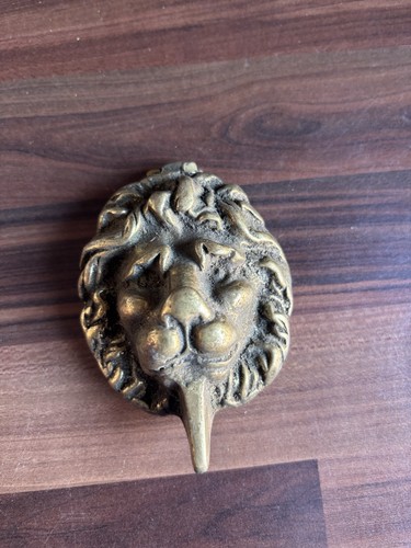 Antique solid brass - solid, lion