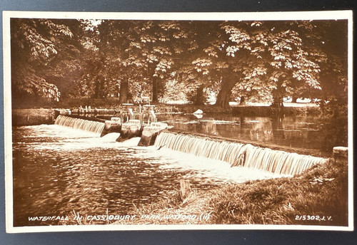 1930s waterfall cassiobury - waterfall,