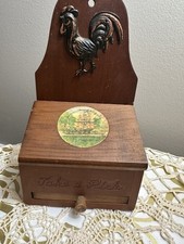 Vintage Wood Toothpick Holder