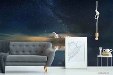 3D Lake Boat Starry Sky