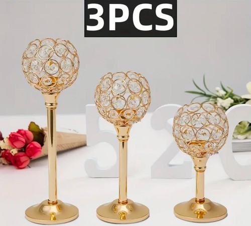 Piece elegant crystal candle - 3,
