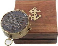 Antique Vintage Maritime Brass Compass Nautical Pocket compass Gift