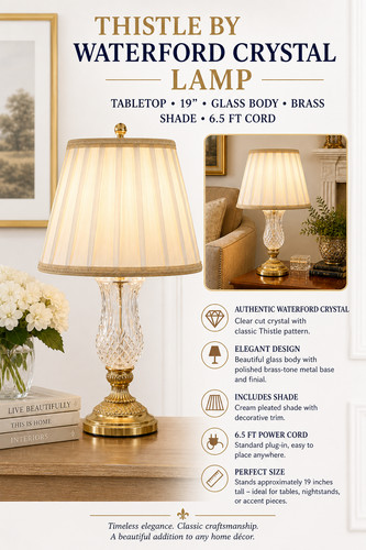 Thistle waterford crystal lamp - crystal,