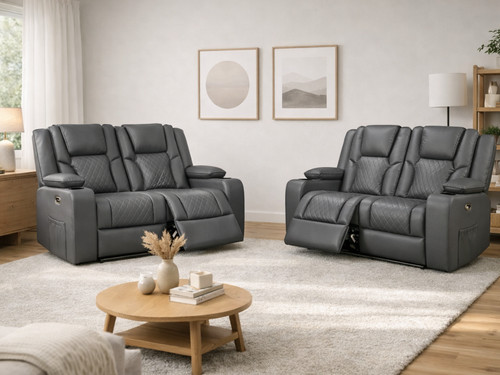 Grey leather electric - grey,