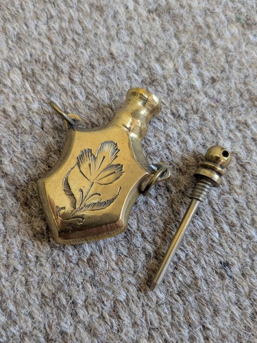 Antique brass etched - brass, perfume