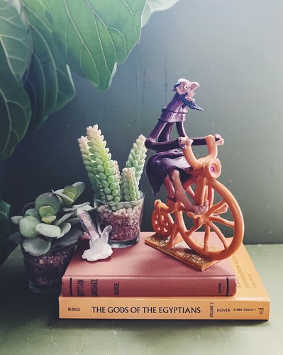 Friar riding bicycle - friar, art
