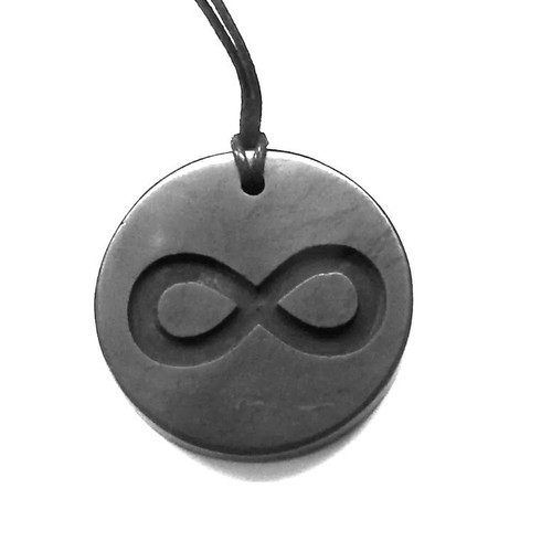 Shungite pendant infinity deep - pendant,