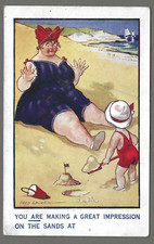 Vintage comic postcard 'You