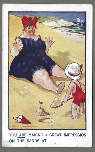 Vintage comic postcard - , 'you
