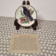Franklin Porcelain 1981 Mini Plate Songbirds of the World Scarlet Rumped Tanager
