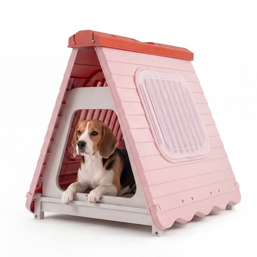 Folding plastic dog house - dog,