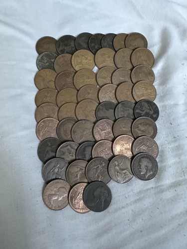 Joblot british one penny - 60,