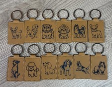 Dog engraved Leather (pu)