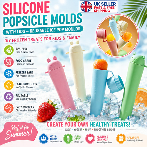 Reusable silicone popsicle - reusable,