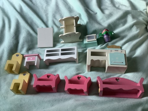 Wooden dolls house - furniture,