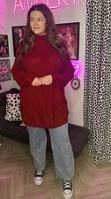 Longline Red Jumper