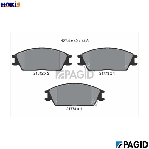 Brake pad set disc - set,