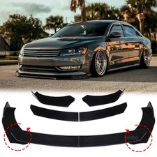 For VW Passat B6 B7 Front Bumper Splitter Spoiler Lip Body Kit Chin Glossy Black