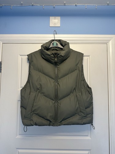 Zara khaki puffer gilet size - zara,