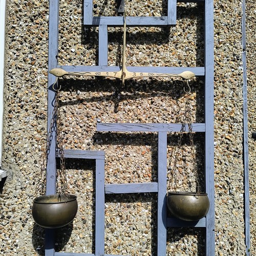 Vintage brass hanging balance - brass,