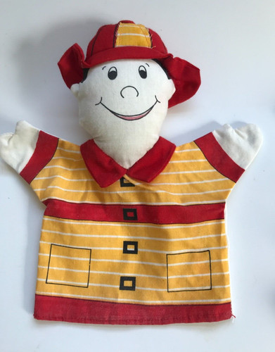 Unused fireman hand puppet - fireman,