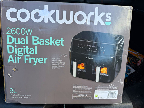 Cookworks 2600w dual basket - cookworks,