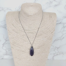 SWAROVSKI Large Crystal Purple Velvet Pure Pendant Necklace (few stones missing)