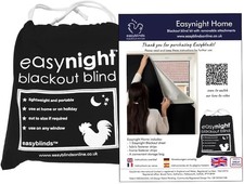 Easynight Blackout Blind, 100% Light Blocking Fabric, XXL, Fit Any Size/Shape Up