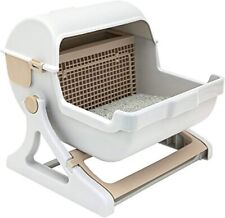 Pet Semi Automatic Cleaning Cat Litter Box Quick Luxury Toilet Kitty Scoop UK