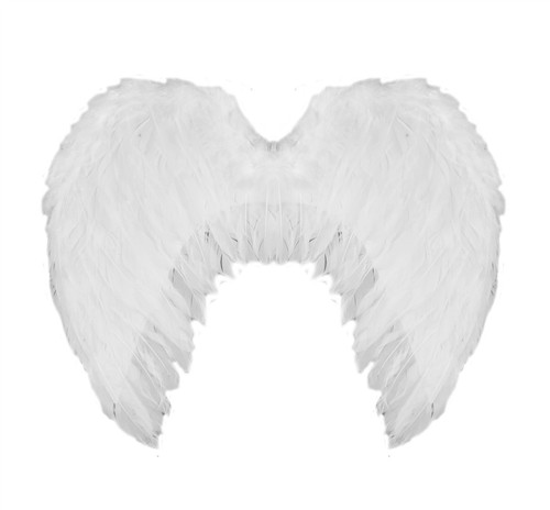 White feather angel wings - white,