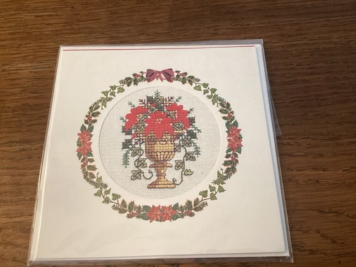 Christmas cross stitch card - cross,