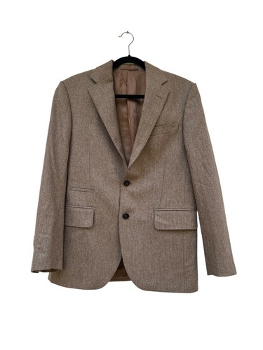 Bespoke taupe flannel blazer - bespoke,