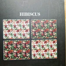 Lesser and Pavey The Leonardo Collection Hibiscus Set Of 4 Placemats Floral 