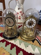 2 Old Mechanical 8-day Table Clocks Made In Germany Spares Or Repairs