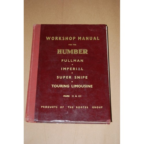 Worskshop manual humber - manual,