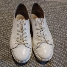 Dr Martens Shoes Mens Size UK 10 Dante White Leather Lace Up Casual Emo DM