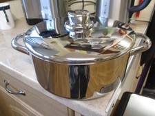 'Stellar' Silampos 9" Diameter, Stainless Steel Casserole Pan, Pre Loved RRP £45