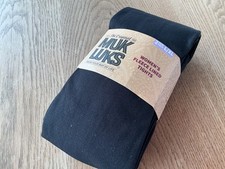 Muk Luks Fleece Lined Black Tights Size L/XL .1 Pack With 2 Pairs.