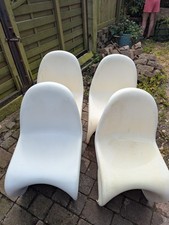 Set 4 Vintage  Stacking Chairs Gardon/House  -Vitra Panton Style  / Reproduction