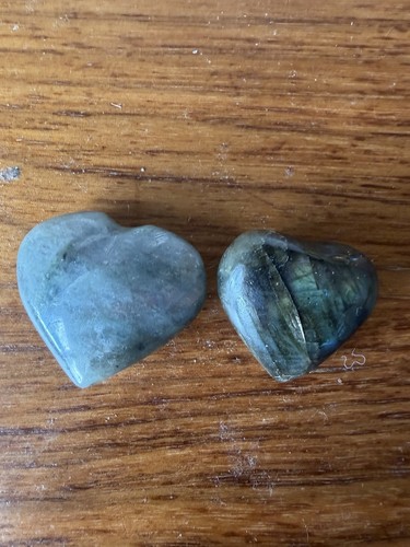 Labradorite hearts set 2 - of,