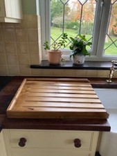 Large Pine Draining Board /Belfast /Butler sink medium brown s