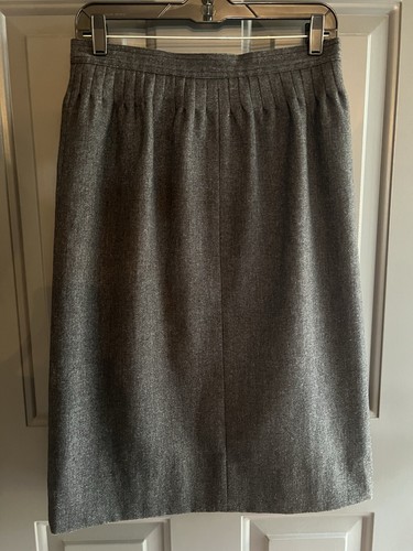 Vtg wool blend pleaded pencil - wool,