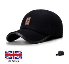 Quality Men Wool Felt Outdoor Baseball Cap Earmuffs Unisex Warm Sport Hat