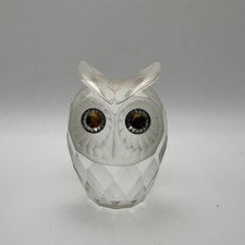 Vintage Faceted Crystal Owl