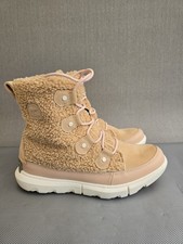 Sorel Explorer Next Joan Cozy Snow Boots UK size 7 In Light Tan *New