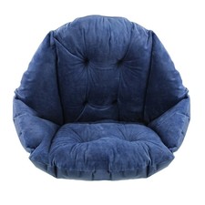 FakeFace Soft Plush Seat Cushion, Thick Chair Pillow with Ties Back