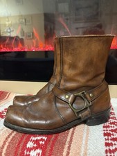 Vintage 60s 70s Brown Leather