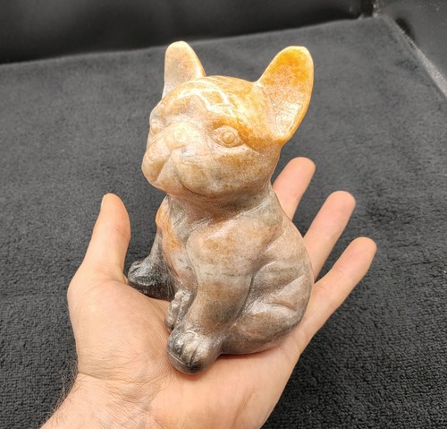 Large orange calcite french - large,