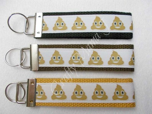 Poop emoji ribbon webbing - poop,